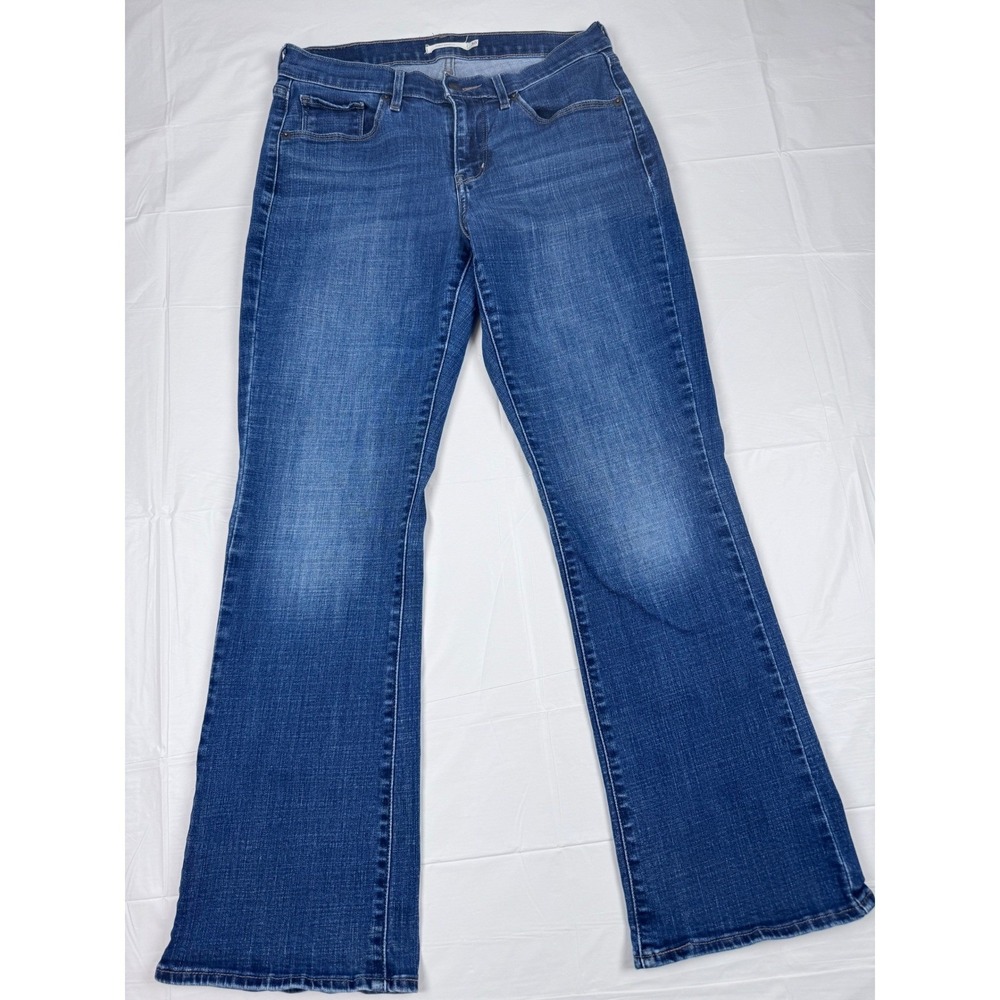 Levis Curvy Bootcut Jeans Womens 30 Medium Wash Blue Denim Stretch Western Boho